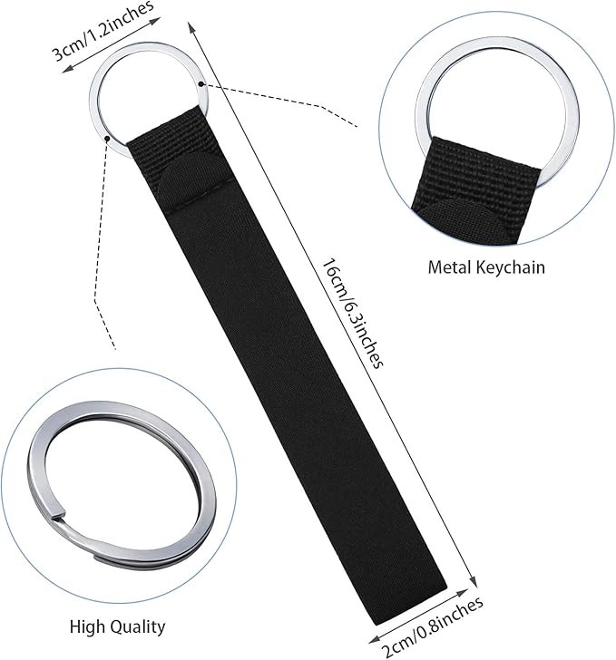 Black Lanyards - 8 Pieces
