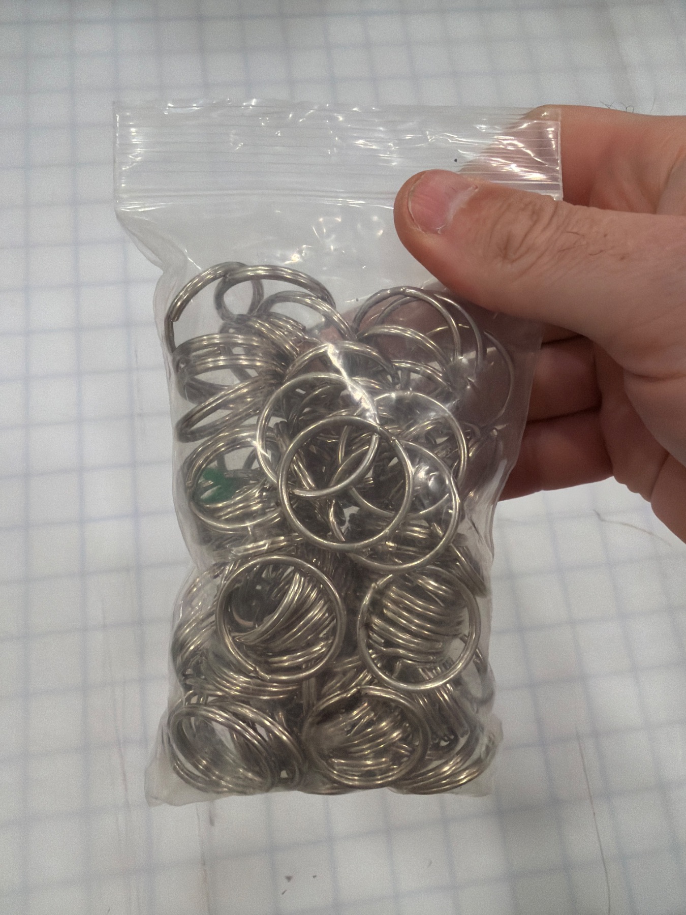 1 Inch Silver Split Key Rings - 75 Pieces