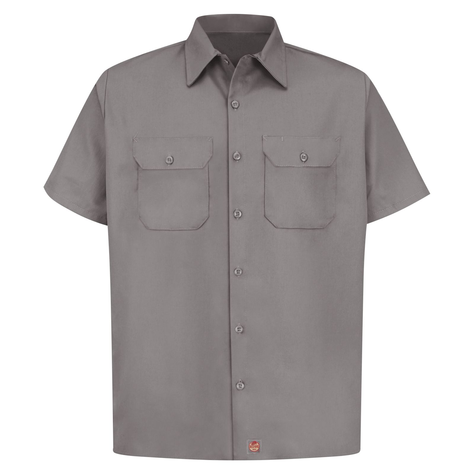 Red Kap Men's Short Sleeve Utility Uniform Shirt ST62 Silver